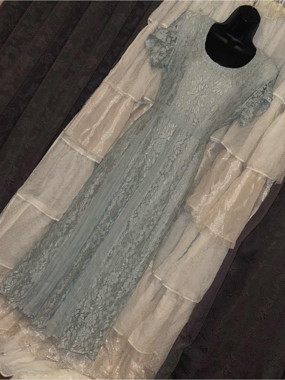 Starina 90’s Delicate Light Blue Lace Dress